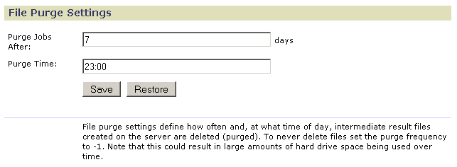 File Purge Settings