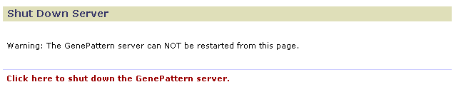 Shut Down Server