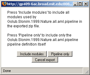 pipeline export prompt