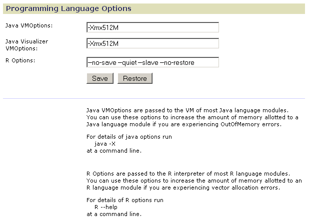 Programming Language Options